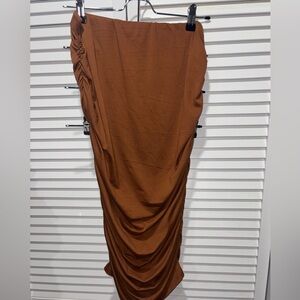Windsor Asymmetrical Brown Skirt